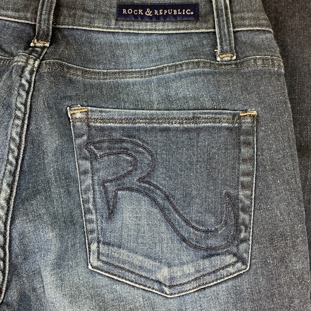 Rock and republic Berlin straight leg blue jeans size 8 - Picture 9 of 15